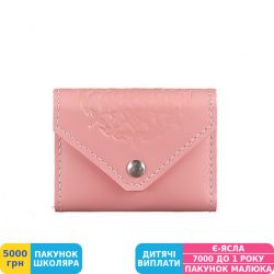 Фото - Кард-кейс BlankNote 3.0 (гармошка) Розовый с мандалой (BN-KK-3-pink-peach), кожа