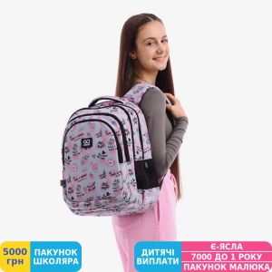 Фото №2 - Рюкзак для підлітка GoPack Teens, для дівчаток, сірий (GO25-162L-3)