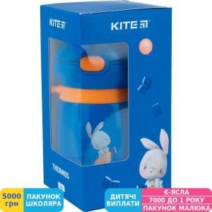 Фото №3 - Термос Kite Rabbit, 350 мл, блакитний (K21-377-01)