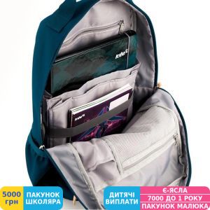 Фото №3 - Рюкзак для подростка Kite College Line, унисекс, синий (K18-891L-2)