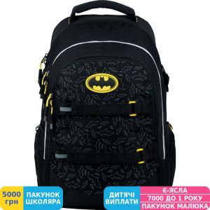 Фото №1 - Рюкзак для подростка ортопедический Kite Education Teens DC Comics, мужской, черный (DC22-2576L)