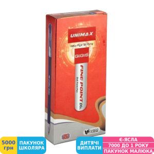 Фото №3 - Ручка шариковая Unimax Fine Point DLX, 0,7 мм, красная (UX-111-06)
