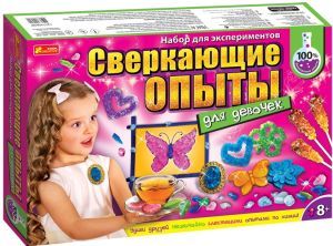 Фото №1 - Набор для экспериментов Ранок Сверкающие опыты для девочек
