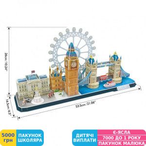 Фото №6 - Трехмерная головоломка-конструктор CubicFun City Line London (MC253h)