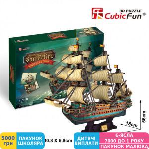 Фото №4 - 3D пазл CubicFun Испанская армада. Сан Фелиппе (T4017h)