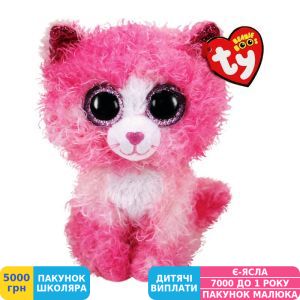 Фото №1 - Мягкая игрушка TY Beanie Boos Розовый котенок Reagan, 15 см (36308)