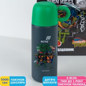 Фото №2 - Термос Kite Ninja Turtles, 480 мл, сірий (NT25-312)