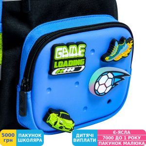 Фото №9 - Рюкзак дитячий Yes K-45 Game Loading, для хлопчиків, синій (550528)