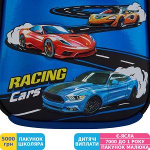 Фото №7 - Рюкзак дитячий Yes K-33 Racing Cars, для хлопчиків, синій (550020)