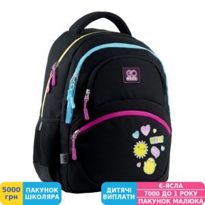 Фото №9 - Рюкзак школьный GoPack Education WOW!, для девочек, черный (GO23-175M-2)