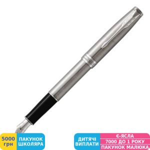 Фото №1 - Ручка подарочная перьевая Parker (Паркер) Sonnet 17 Stainless Steel CT FP F (84 211)