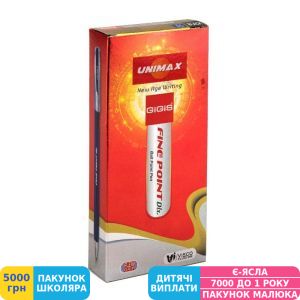 Фото №3 - Ручка шариковая Unimax Fine Point DLX, 0,7 мм, черная (UX-111-01)
