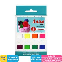 Фото - Набор пластики Jam Clay by ROSA Talent Sweets, 8 цв. х 20 г (5059008)