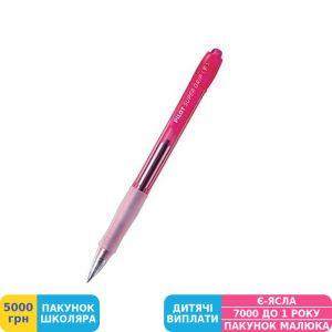 Фото №1 - Ручка кулькова автоматична Pilot Super Grip Neon, рожевий корпус, синя (BPGP-10N-F-R)