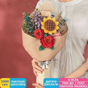 Фото №2 - 3D конструктор Robotime Rowood Букет квітів (TW01H)