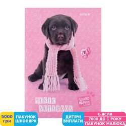 Фото - Зошит для нот Kite Studio Pets, А4, 20 аркушів (SP24-404)