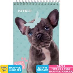 Фото - Блокнот на спіралі Kite Studio Pets, А6, 48 аркушів, нелінований (SP19-196-2)