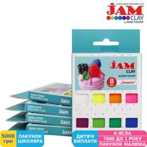 Фото №3 - Набір пластики Jam Clay by ROSA Talent Sweets, 8 кол. х 20 г (5059008)