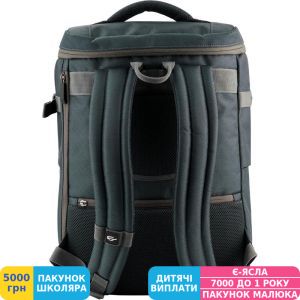 Фото №8 - Pюкзак Kite Kite&More, чоловічий, сірий (K18-1019L-1)