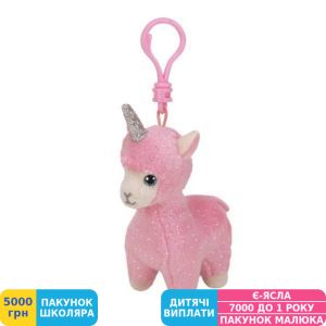 Фото №1 - Брелок-игрушка TY Beanie Babies Розовая лама Lana, 12 см (36607)