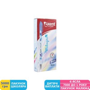 Фото №3 - Ручка шариковая Axent Milagro, 0,5 мм, синяя (AB1011-02-A)
