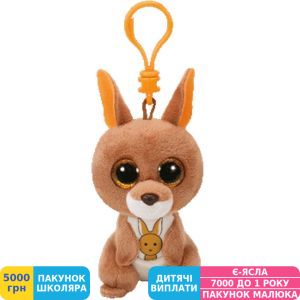 Фото №1 - Брелок-іграшка TY Beanie Boos Кенгуру Kipper, 12 см (36884)