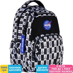 Фото - Рюкзак для підлітка ортопедичний Kite Education Teens NASA, чорний (NS21-903L)