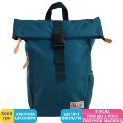 Фото - Рюкзак міський Smart Roll-top T-70 Tube Turquoise, для дівчаток, блакитний (557580)