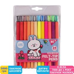 Фото - Фломастери Yes Line Friends, 24 кольори (650556)