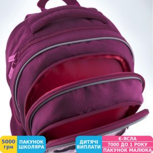 Фото №7 - Рюкзак шкільний ортопедичний для першокласника Kite Education 509 Rachael Hale, для дівчаток, бордовий (R19-509S)