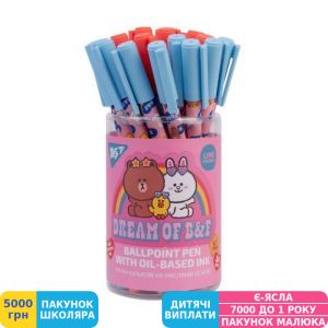 Фото №3 - Ручка шариковая Yes Line Friends Rainbow Dream, 0,7 мм, синяя (412183)